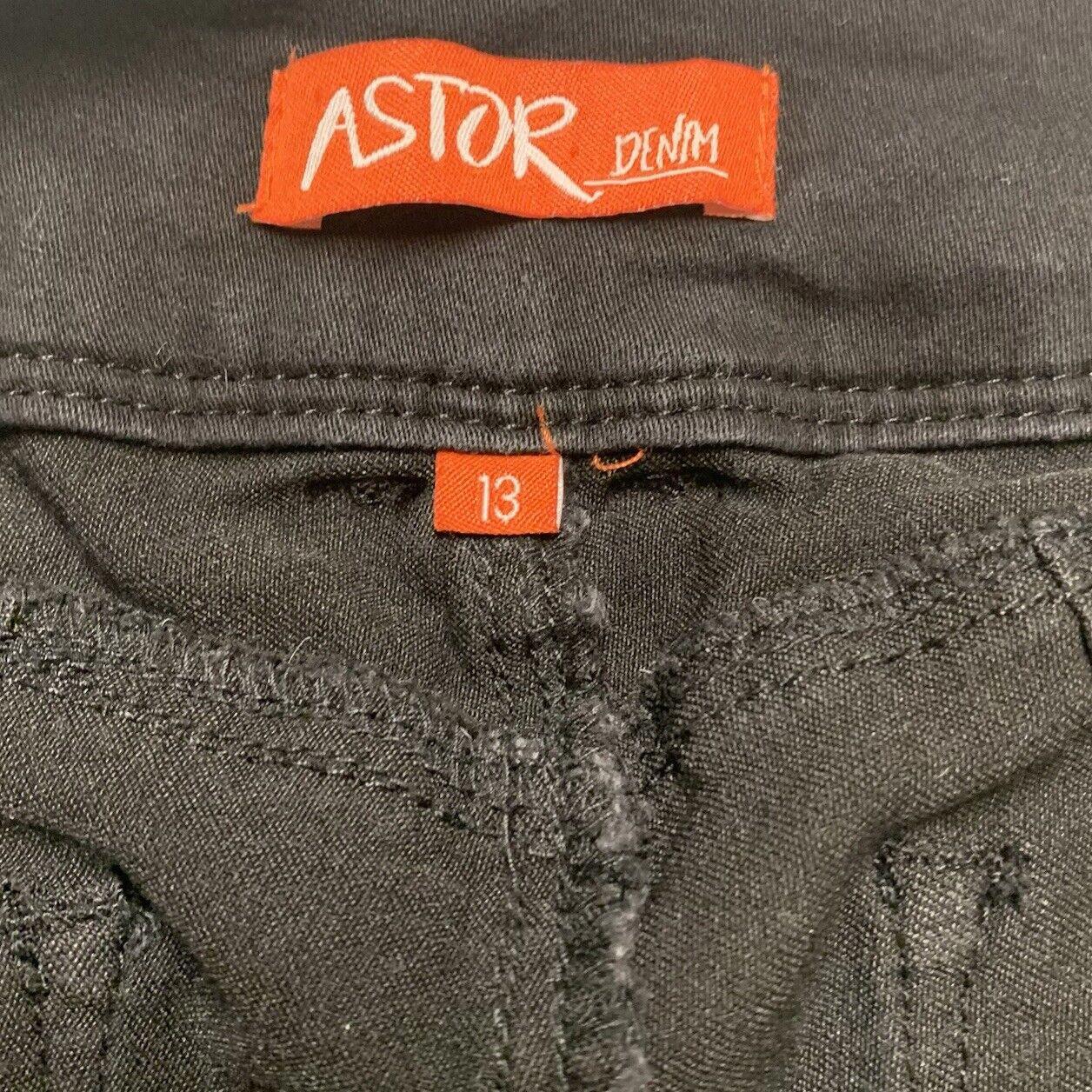 Astor Denim Jeans girls' Size 13 Black Juniors Straight Leg