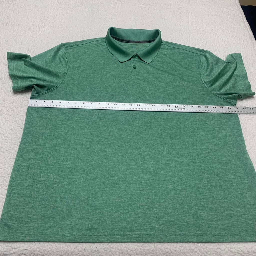 Haggar Mens Size XXLarge Green Comfort Fit Polo Shirt