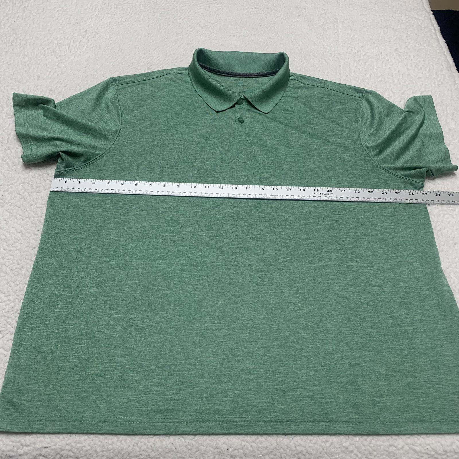 Haggar Mens Size XXLarge Green Comfort Fit Polo Shirt