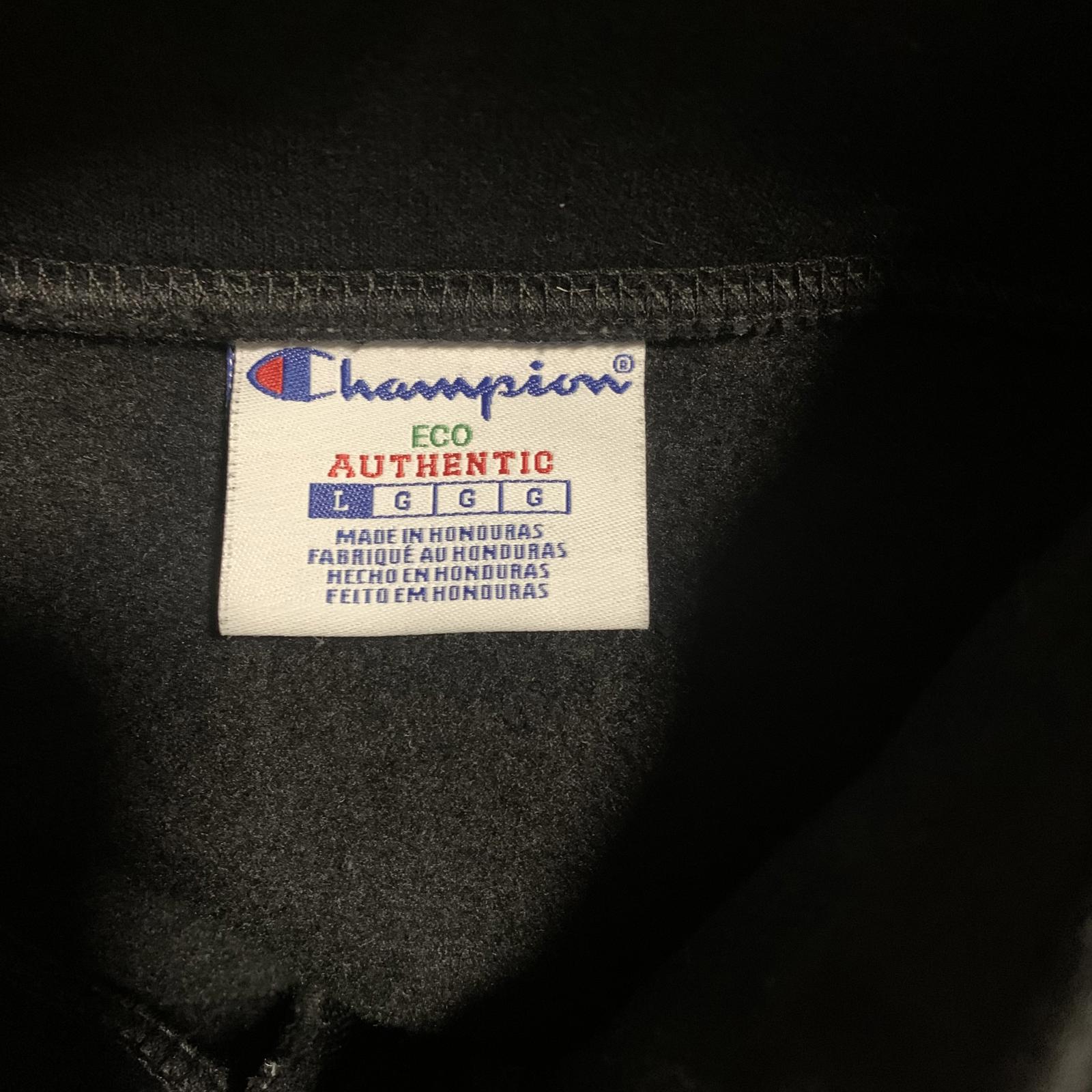 Champion Eco Authentic Men’s Team Pyramid Size L Black Quarter-Zip Sweatshirt