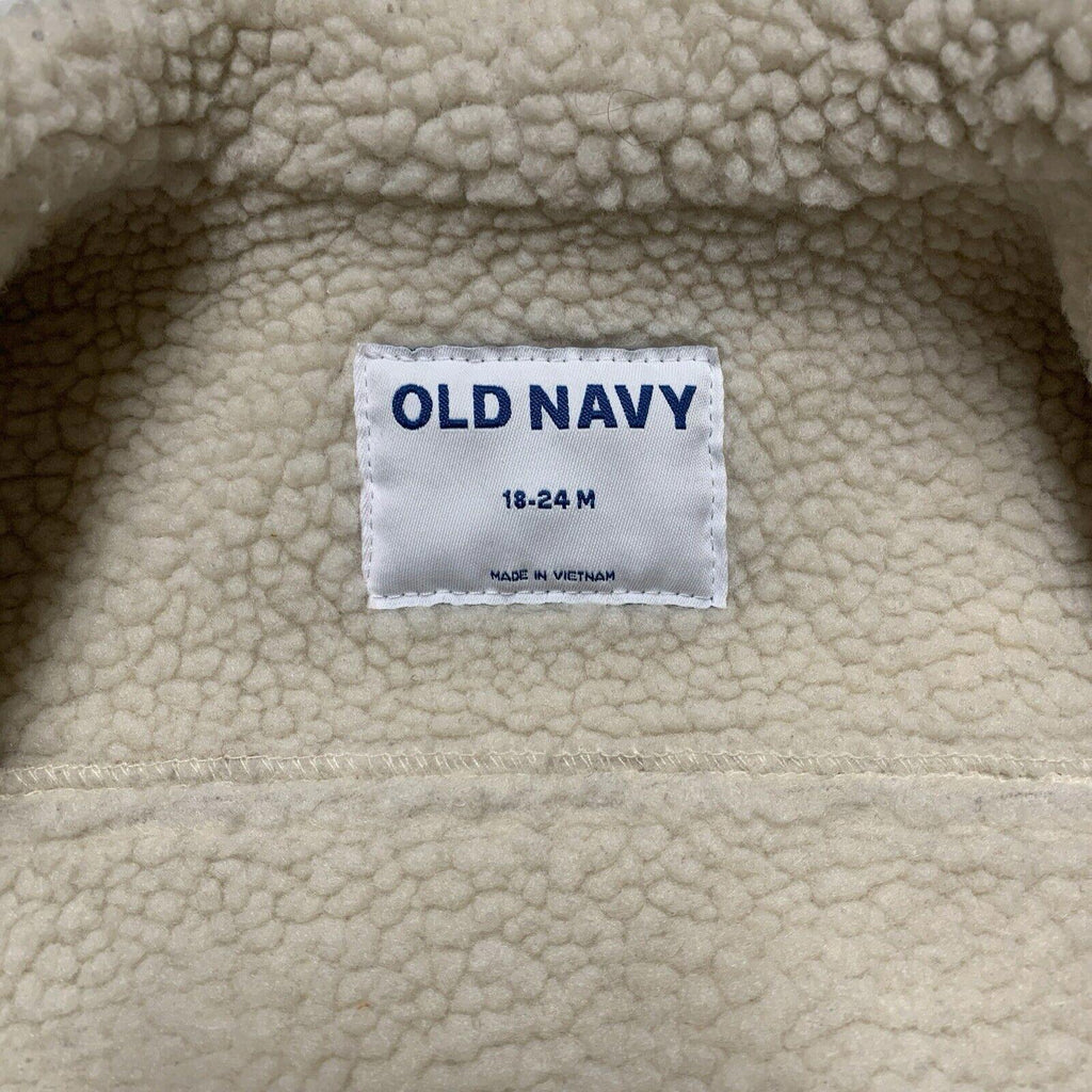 Old Navy Baby Toddler Size 18-24 M Camel Faux Suede Sherpa Coat