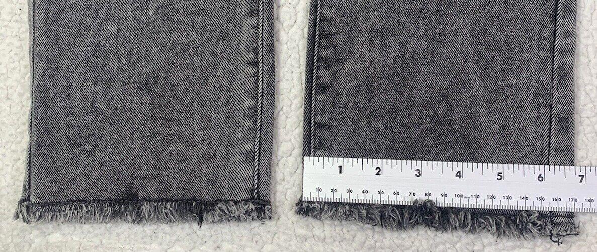 Kendall + Kylie Girl's Jeans Sz 3/27 Black  The Icon High Rise Boo Wash Fray Hem