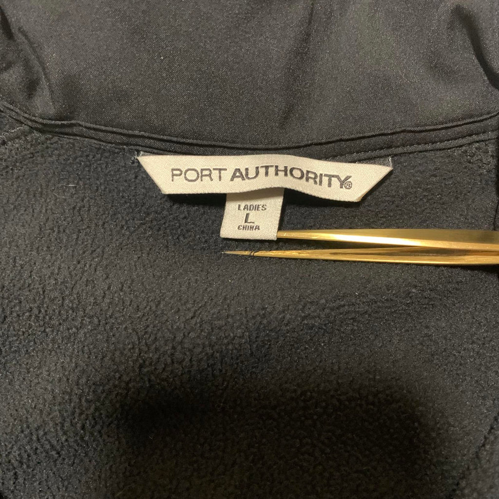 Port Authority Women's L Black Softshell Fleece Jacket  ACME Zip Up Outerwear