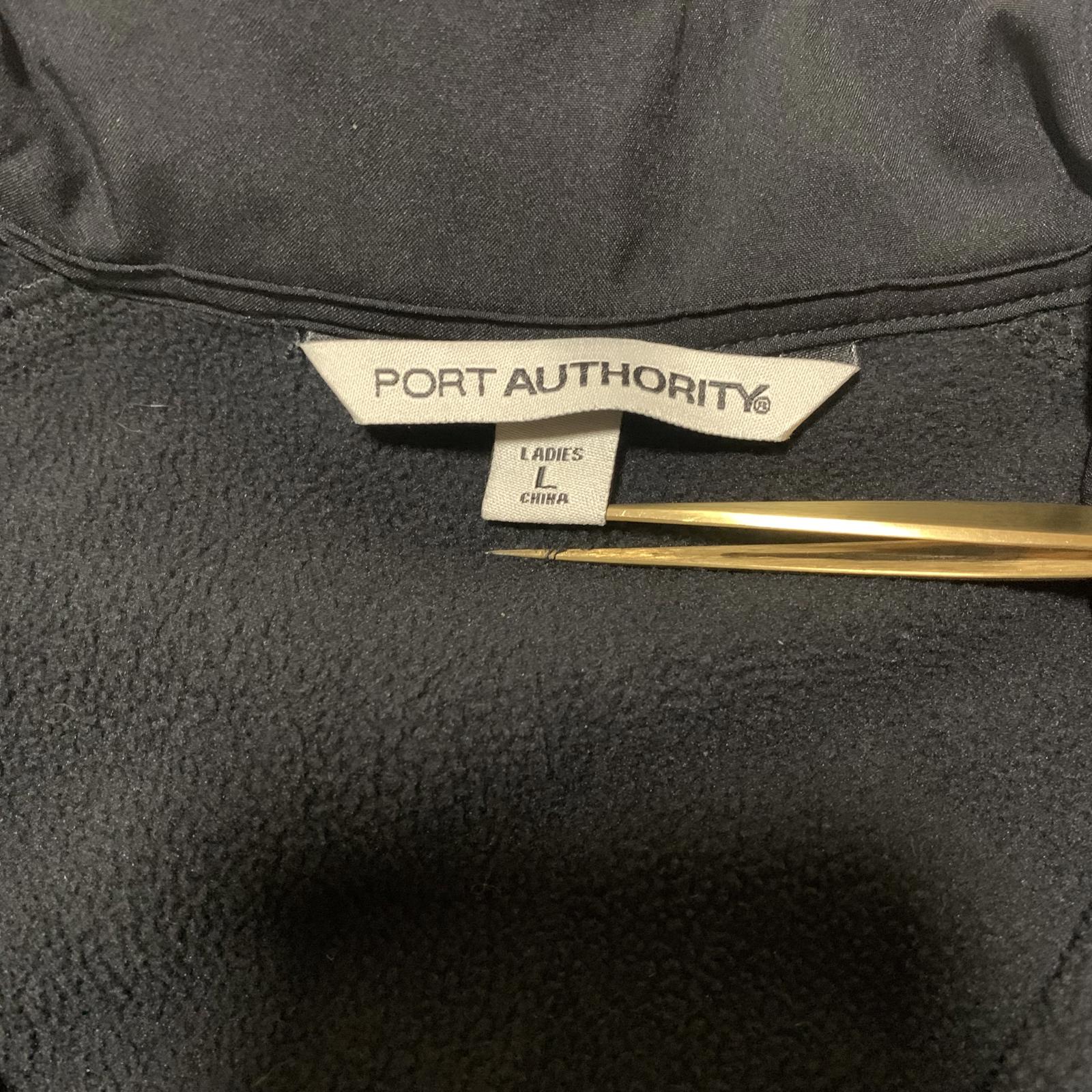 Port Authority Women's L Black Softshell Fleece Jacket  ACME Zip Up Outerwear