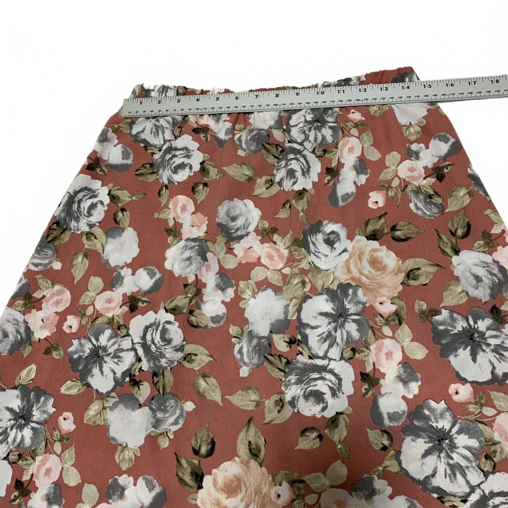 Green Envelope Los Angeles Women's Size L Floral Ruffle Hem Skirt Made USA