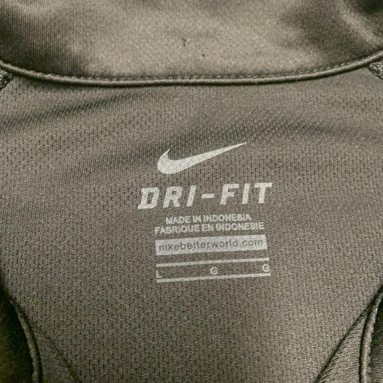 Nike DRI-FIT Mens Sz Large Black Lacrosse Polo Black
