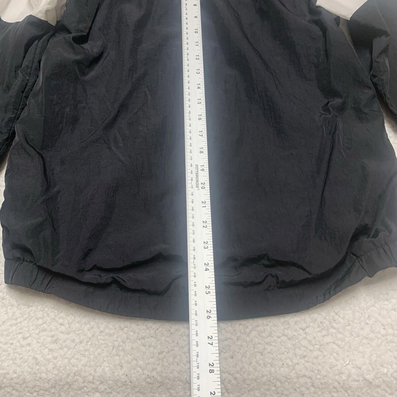 ADIDAS Boys Size 14/16 Large Black Full Zip Hooded Windbreaker Jacket