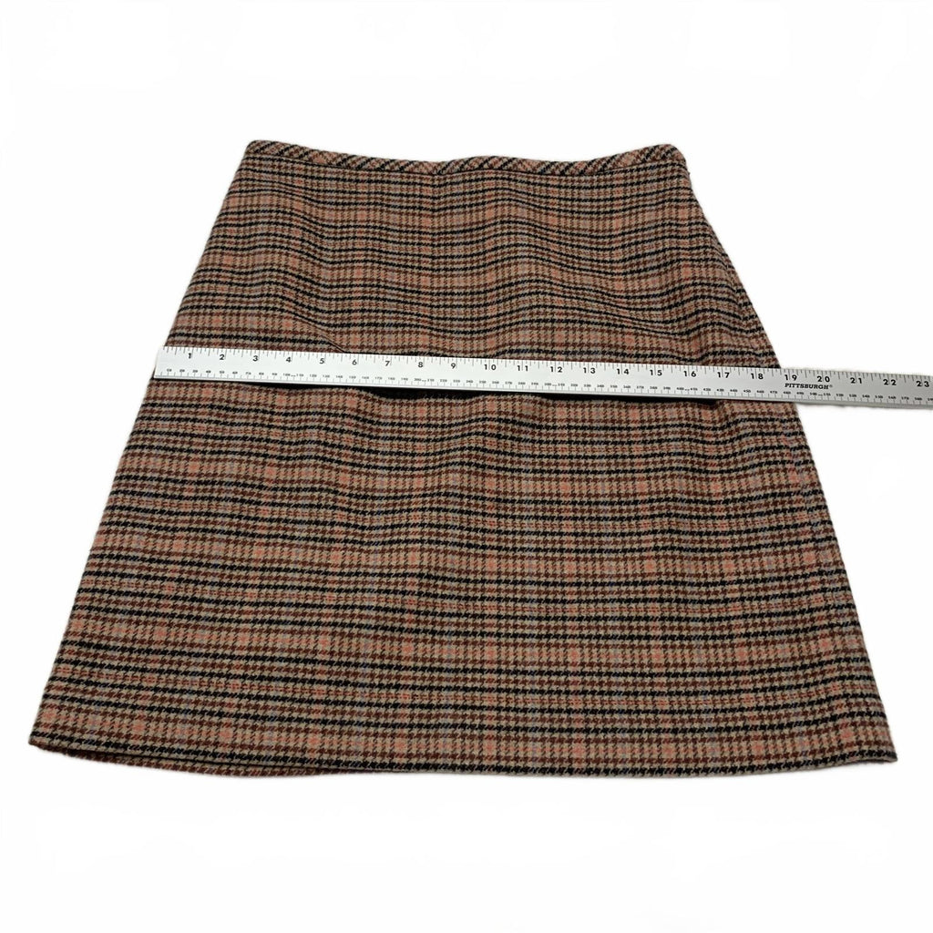 Talbots Womens S 6 Pink and Black Plaid Skirt W30 Pencil