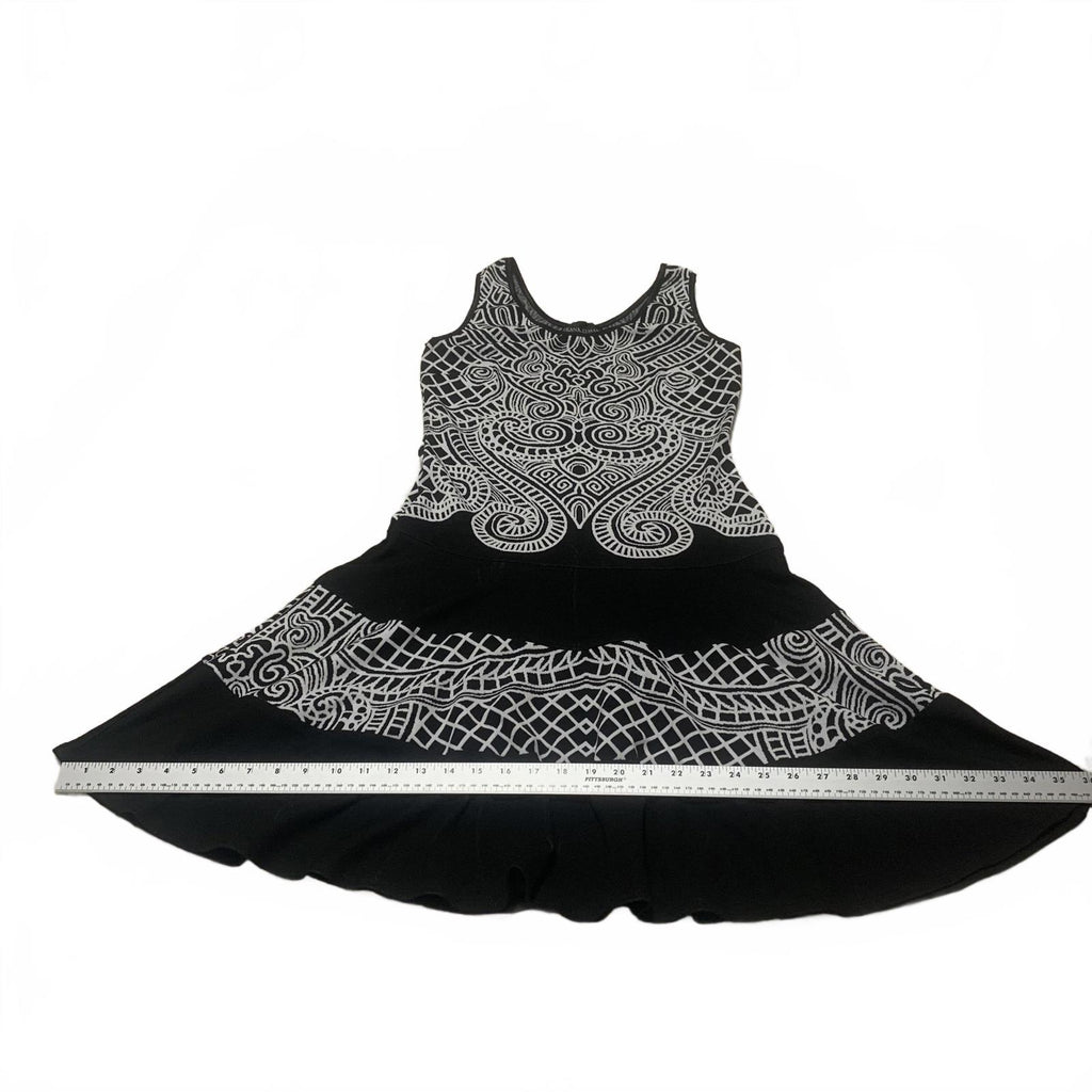 Frank Lyman Womens Size 8 Black White Patterned Sleeveless Dress