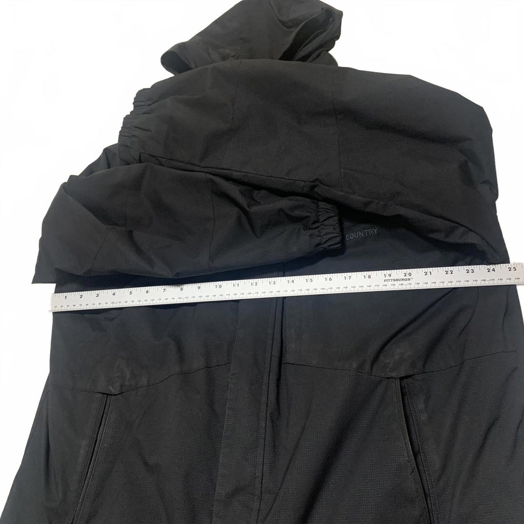 Free Country Men's Size X Large  Black Utility Jacket Hooded Coat  Warm Durable