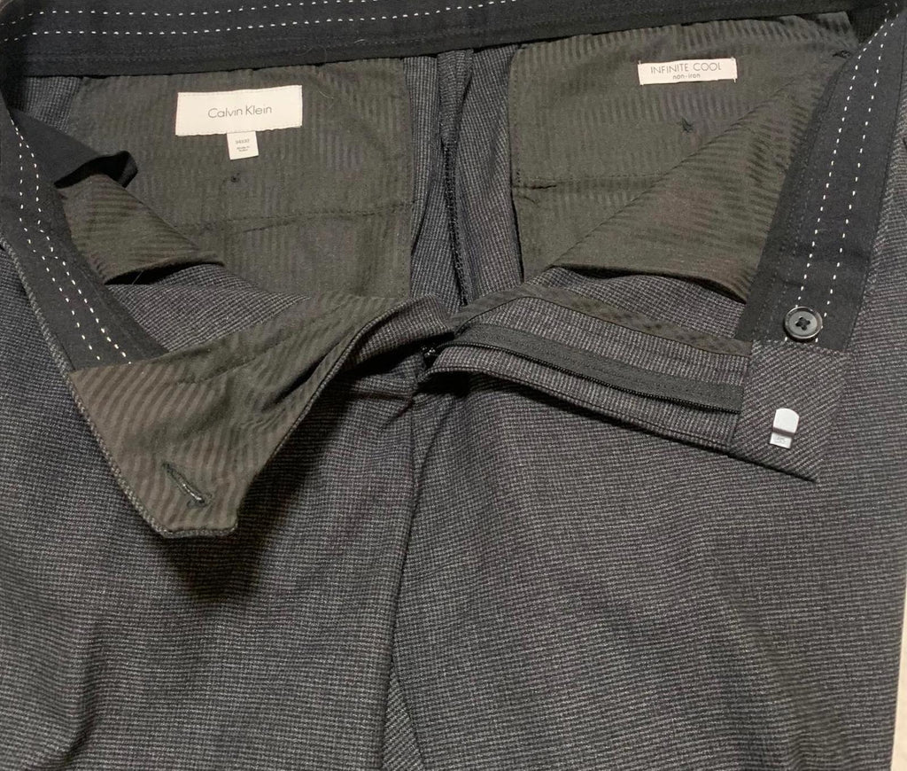Calvin Klein Infinite Cool 34x32 Black Dress Pants Non Iron