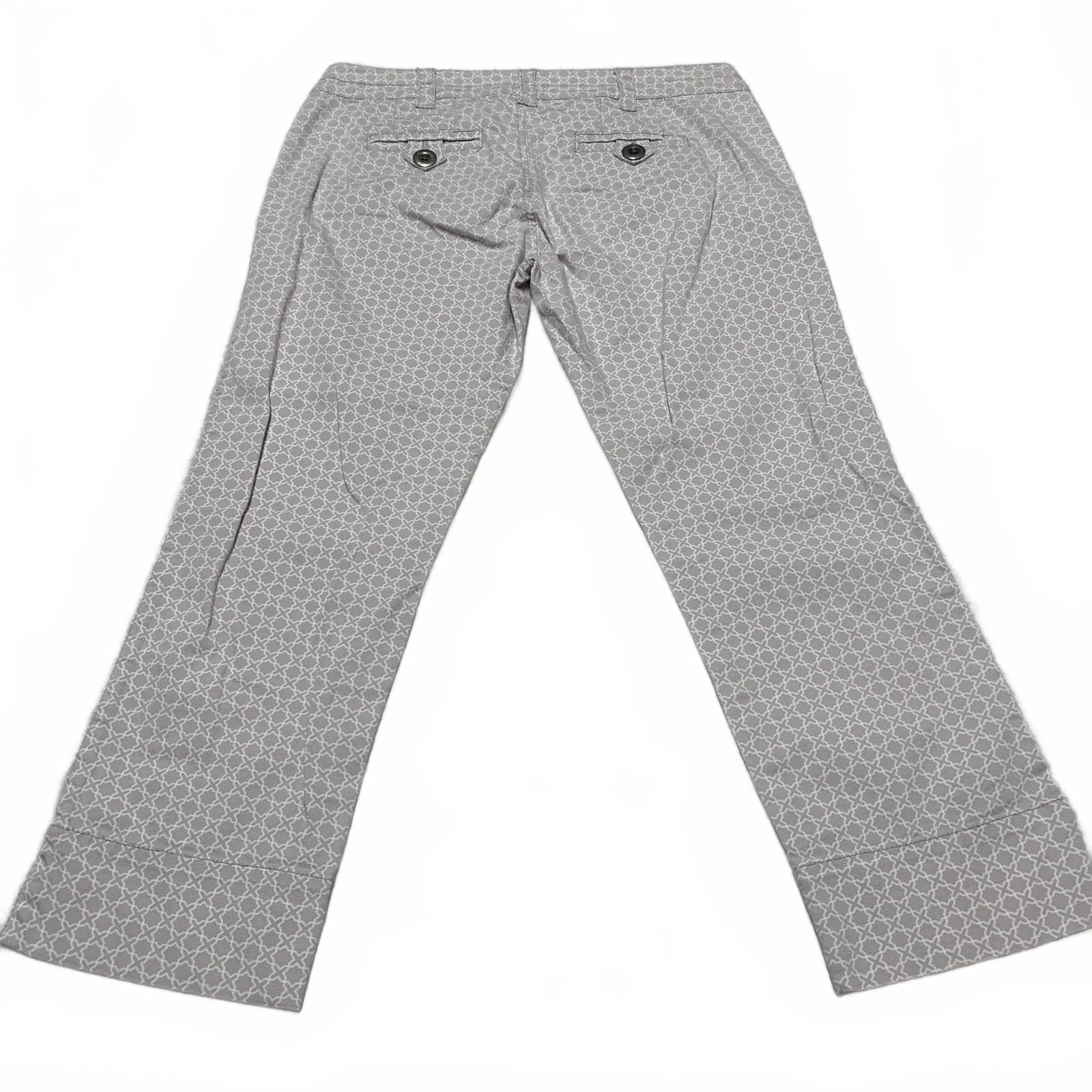 Idra Women's Size 4 Gray Printed Geometric Design Capri Pants
