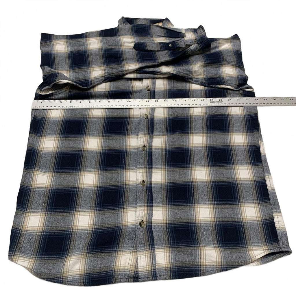 Red Head Brand Co. Men's Sz Large Blue Plaid Flannel Shirt Cotton