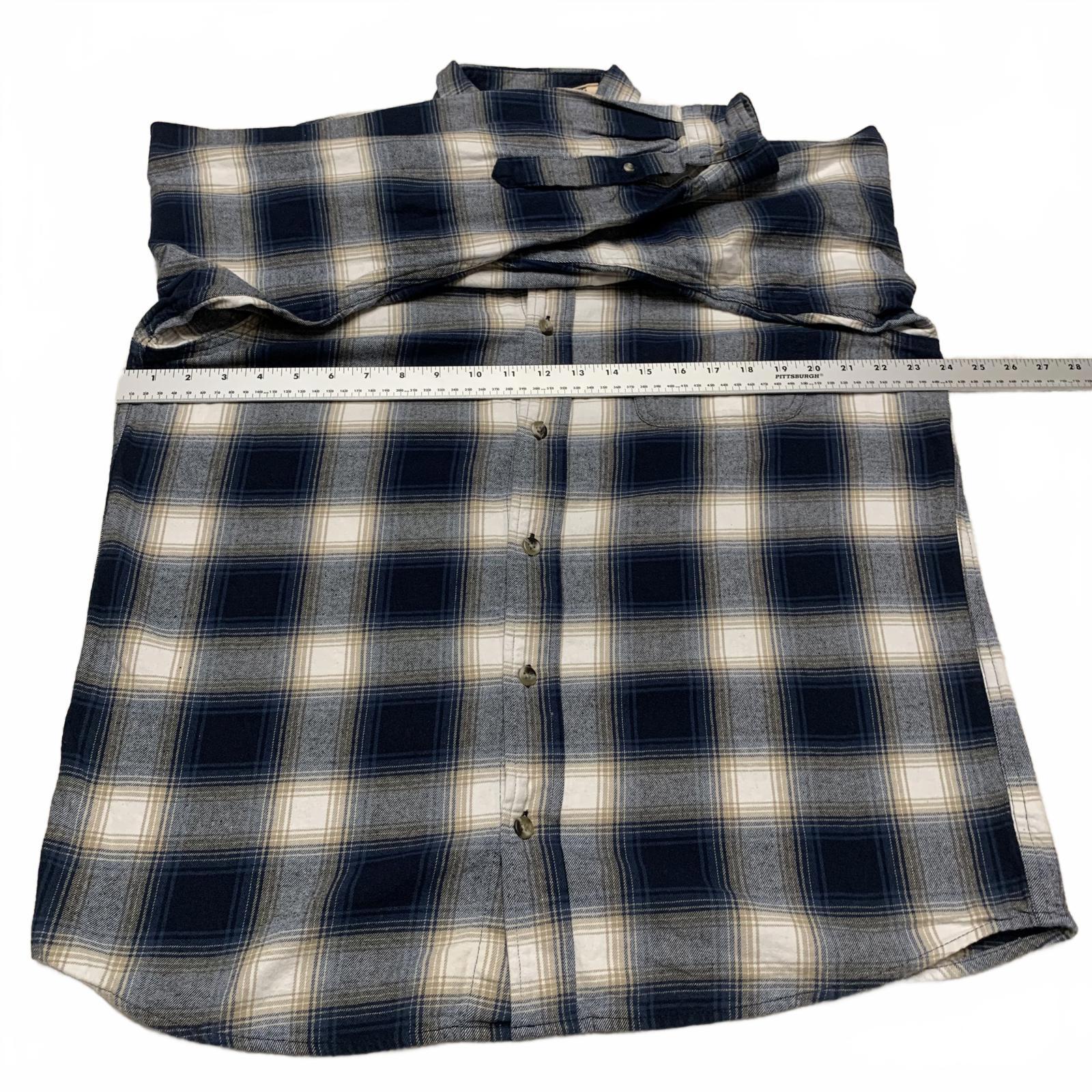 Red Head Brand Co. Men's Sz Large Blue Plaid Flannel Shirt Cotton