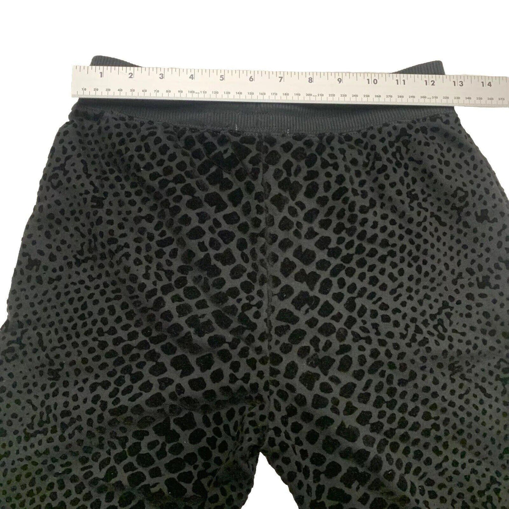 Dex Clothing Women X Small Black Leggings Jogger Pants Snake Animal Velour Print