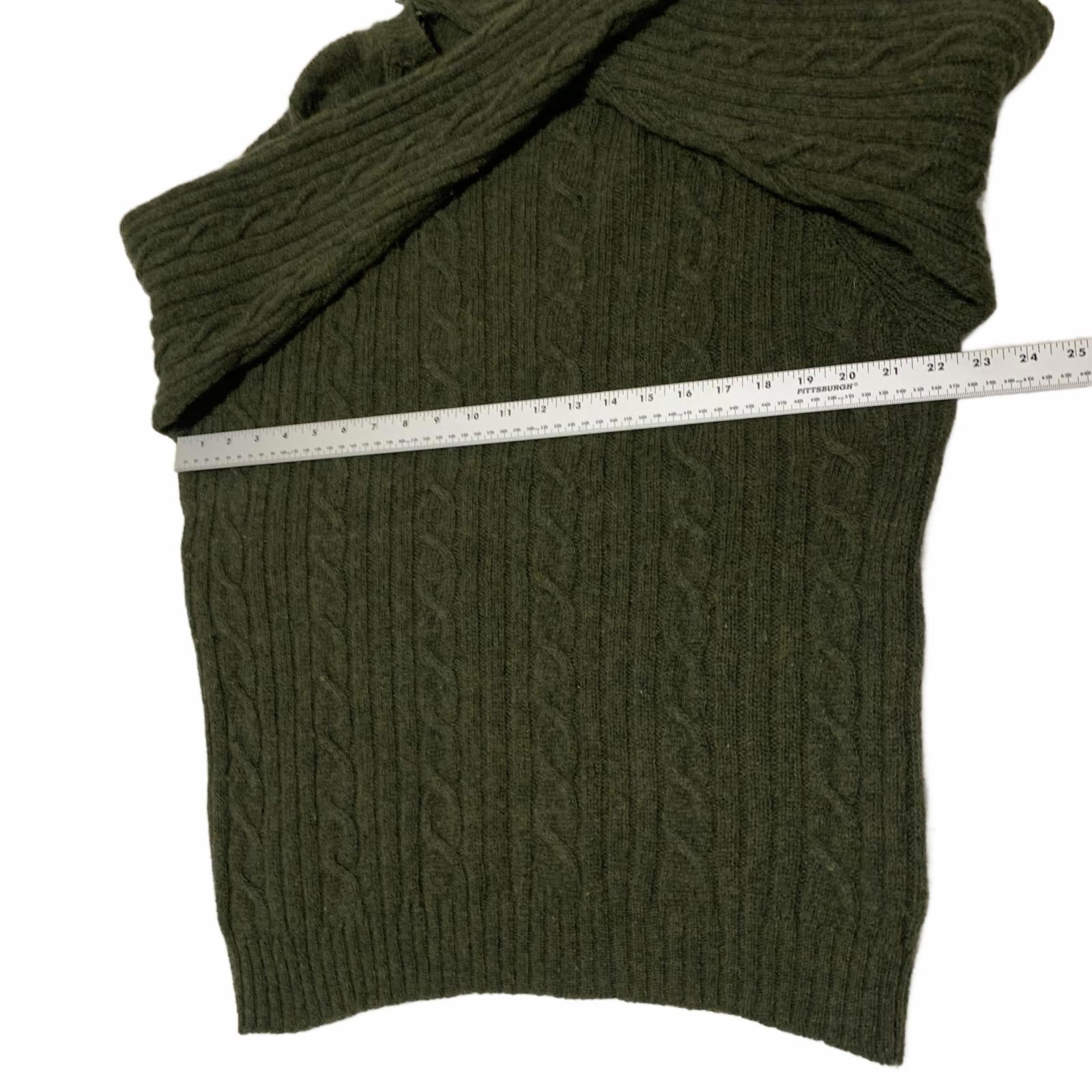 Next Designer Collection Women's Size M Wool Sweater Olive Green Shetland