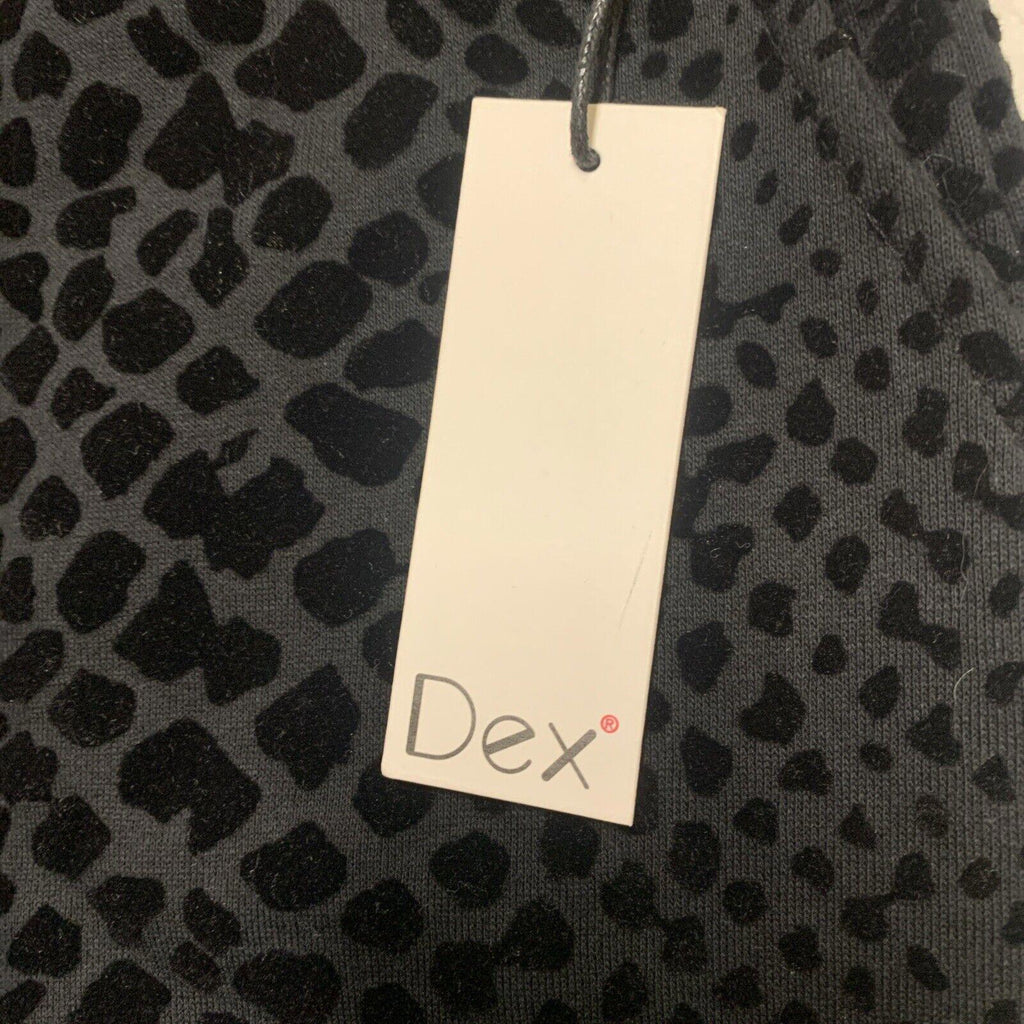 Dex Clothing Women X Small Black Leggings Jogger Pants Snake Animal Velour Print
