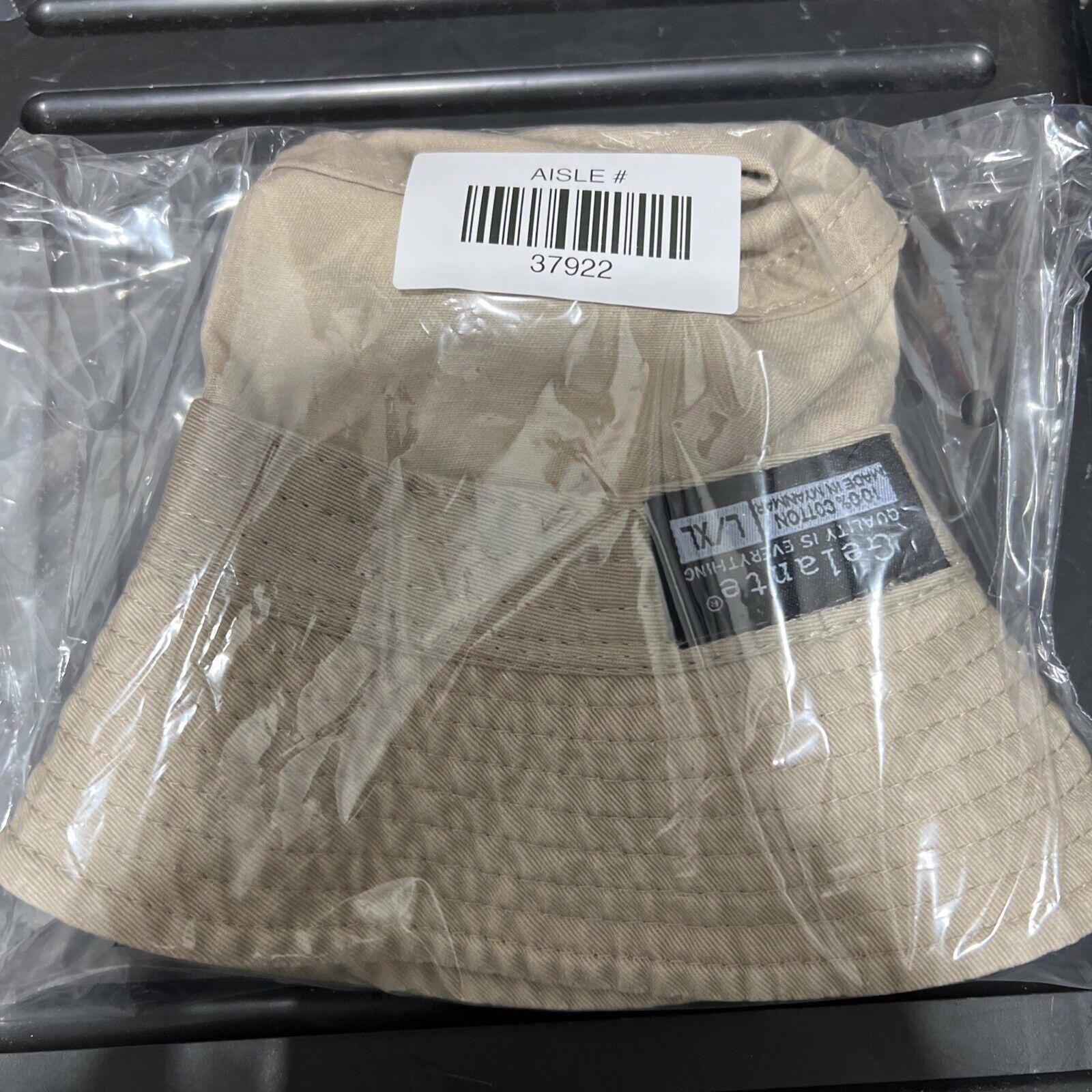 Gelante Unisex L/XL Beige 100% Cotton Packable Fishing Hunting Summer Travel Hat