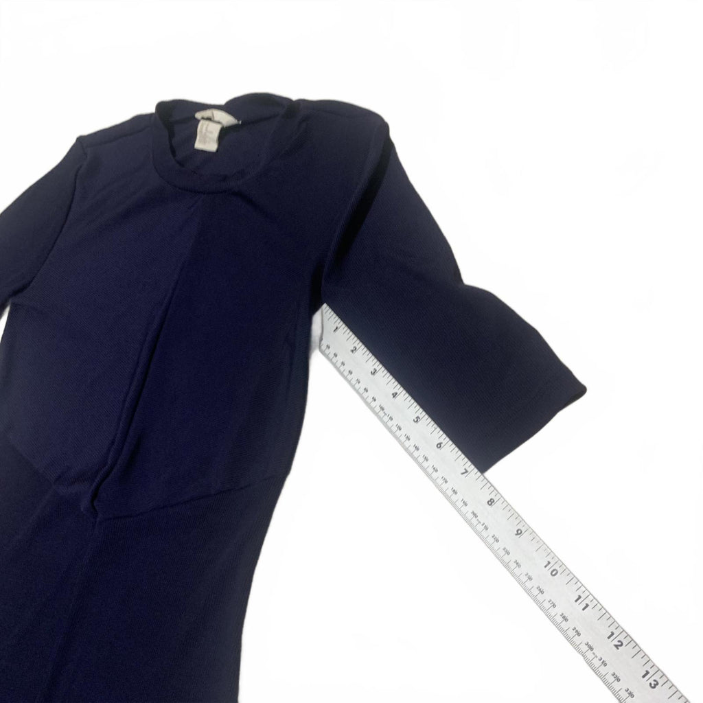 H&M Womens Size Medium Navy Blue Mid-Length Dress Half Sleeves