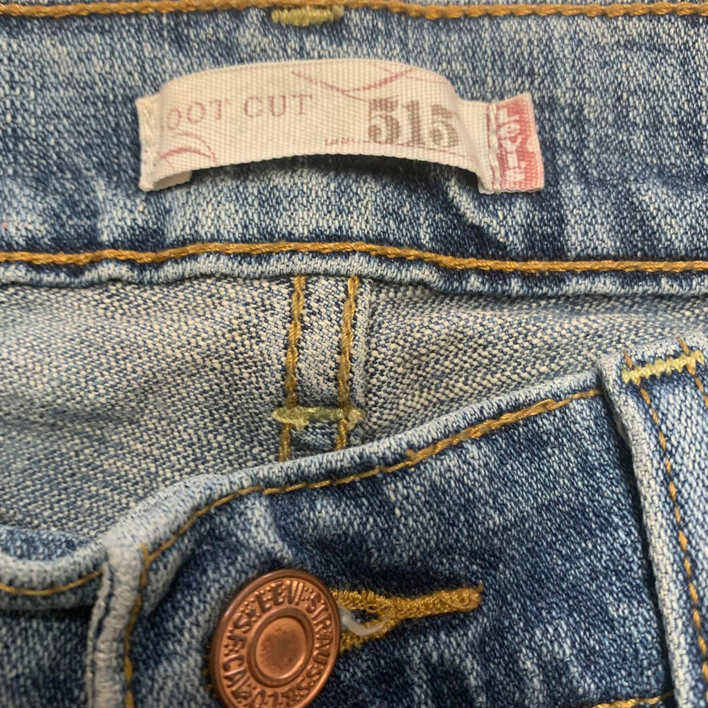 Levi's 515 Boot Cut Jeans Women's Size 6 L Cut Hem 25" Blue W28 x 25L Actual