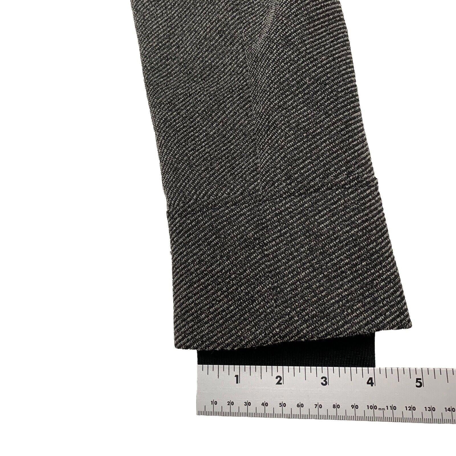 Zara Man buckle High Collar  Coat Size 42 Herringbone Gray Made in Turkey