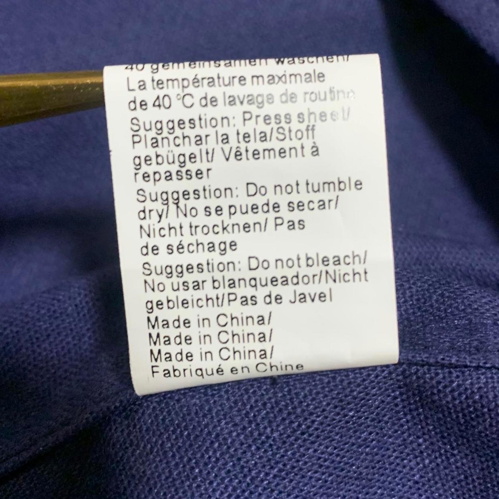Coofandy Men's Size XL Blue Long Sleeve Embroidered tunic Collar Shirt Cotton