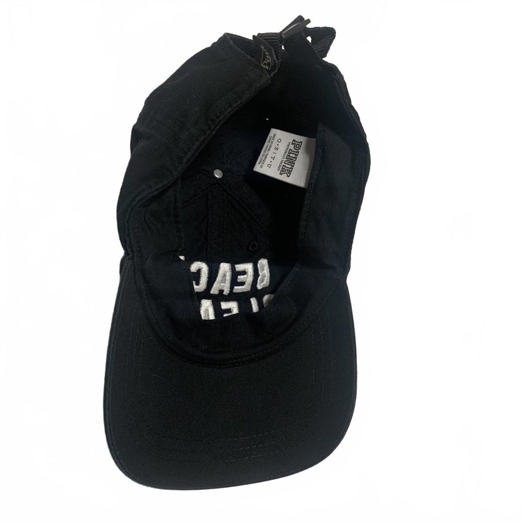 Pink Women’s One Size Fits All Black Baseball Cap Beach Please Embroidery