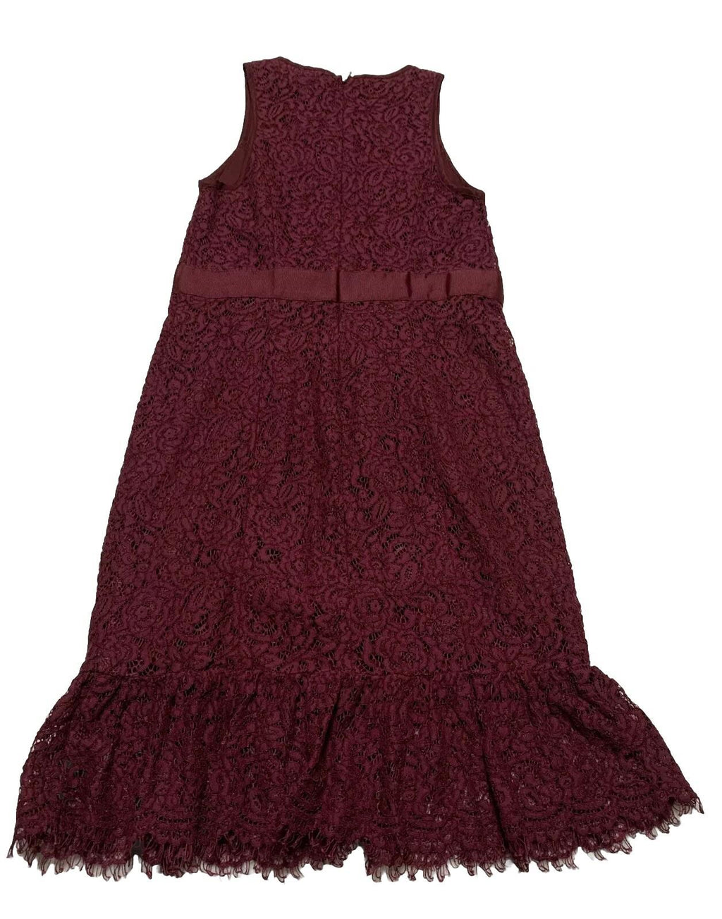 Banana Republic Juniors Size 00P Petite Burgundy Lace Empire Waist Sheath Dress