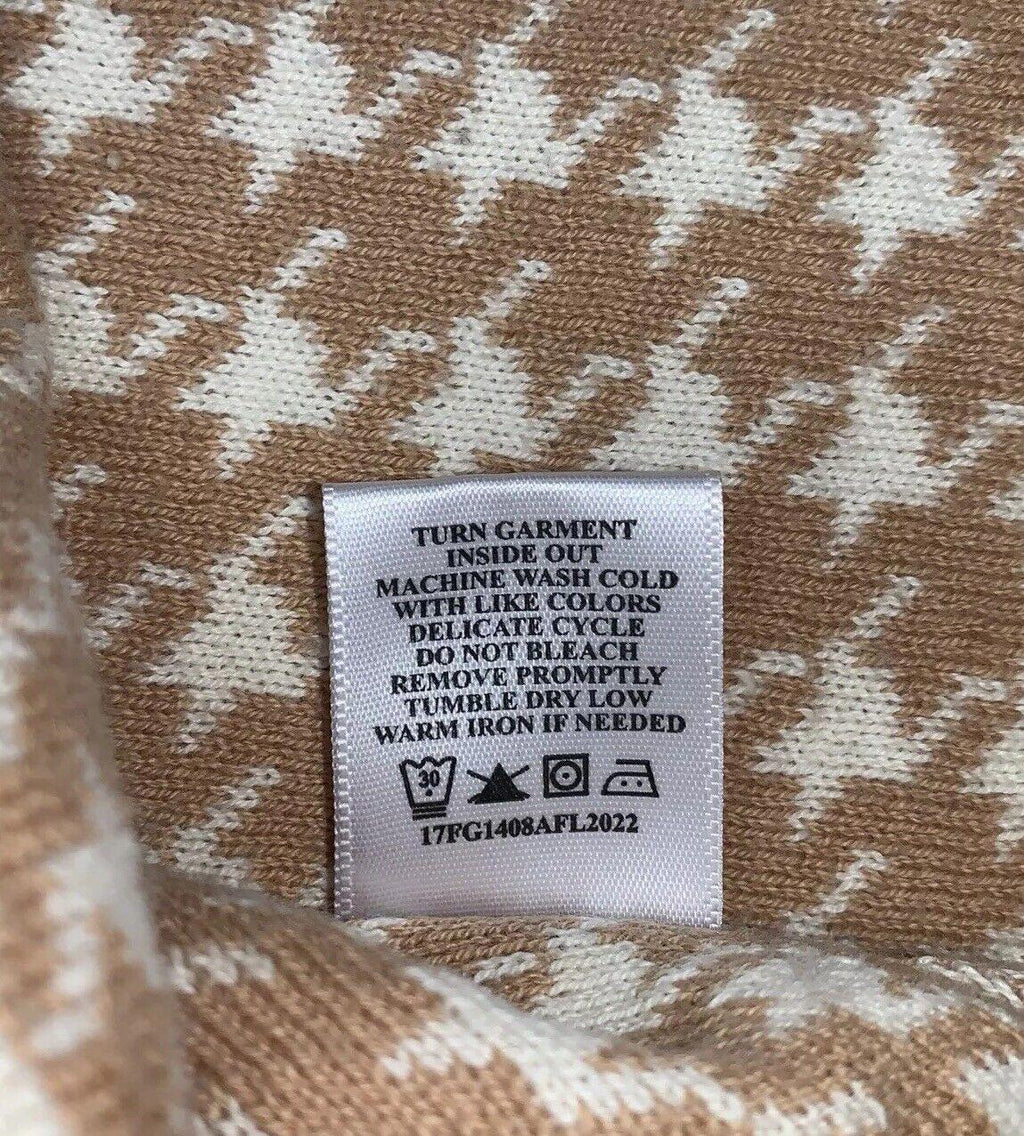 Hope & Henry Girls Size 10 Ivory Beige Houndstooth Sheath Dress Bow Knee Length