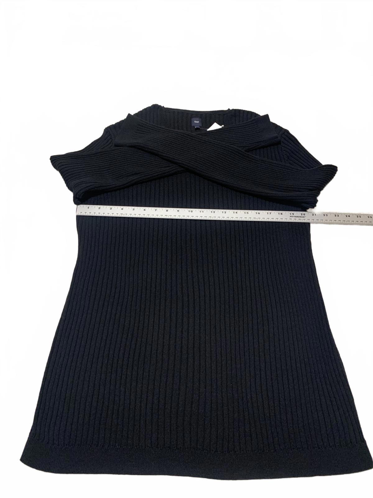 Gap Men's Size XXL Tall Black Ribbed knit Sweater 100% Cotton Long Sleeve NWT