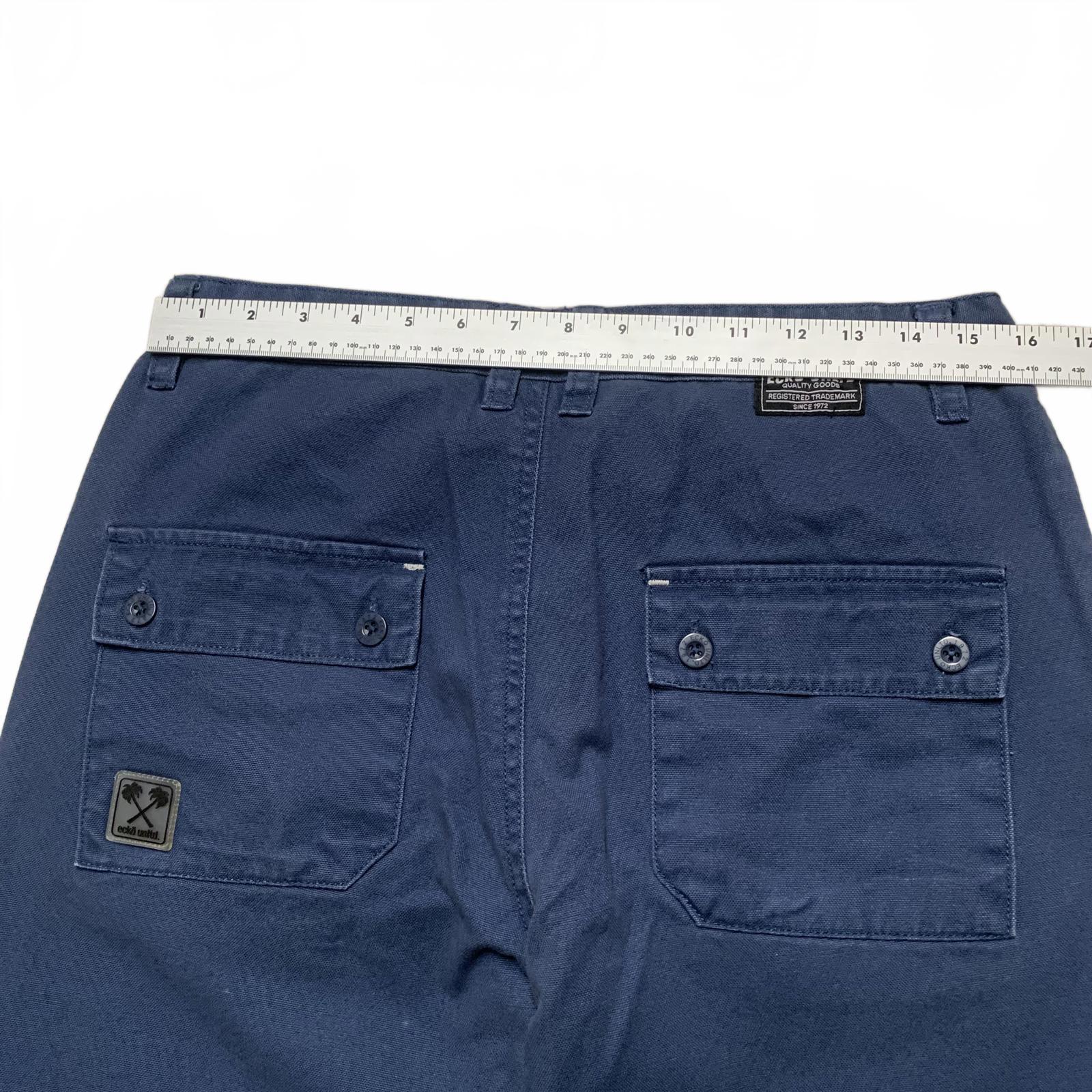 Ecko Unltd. Men's See Measurements Blue Fit-Straight Casual Pants Navy Blue