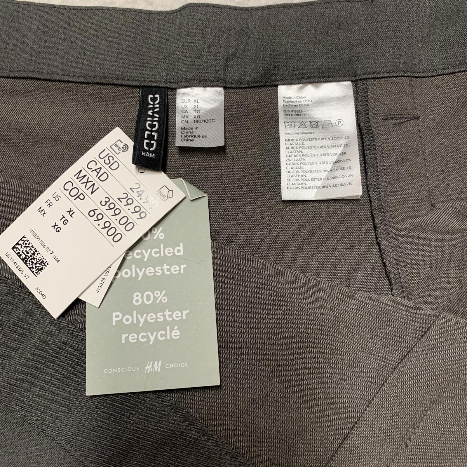 H&M Conscious Collection Womens Sz XL Gray Pleated Mini Skirt W42