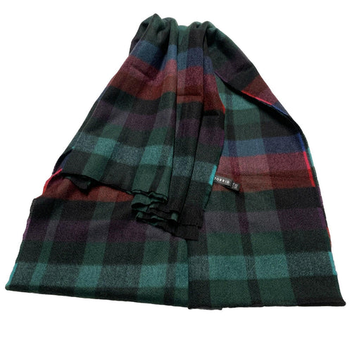 Torrid Multicolored Plaid Flannel Fringe Trim Scarf Shawl Wrap Blanket One Size