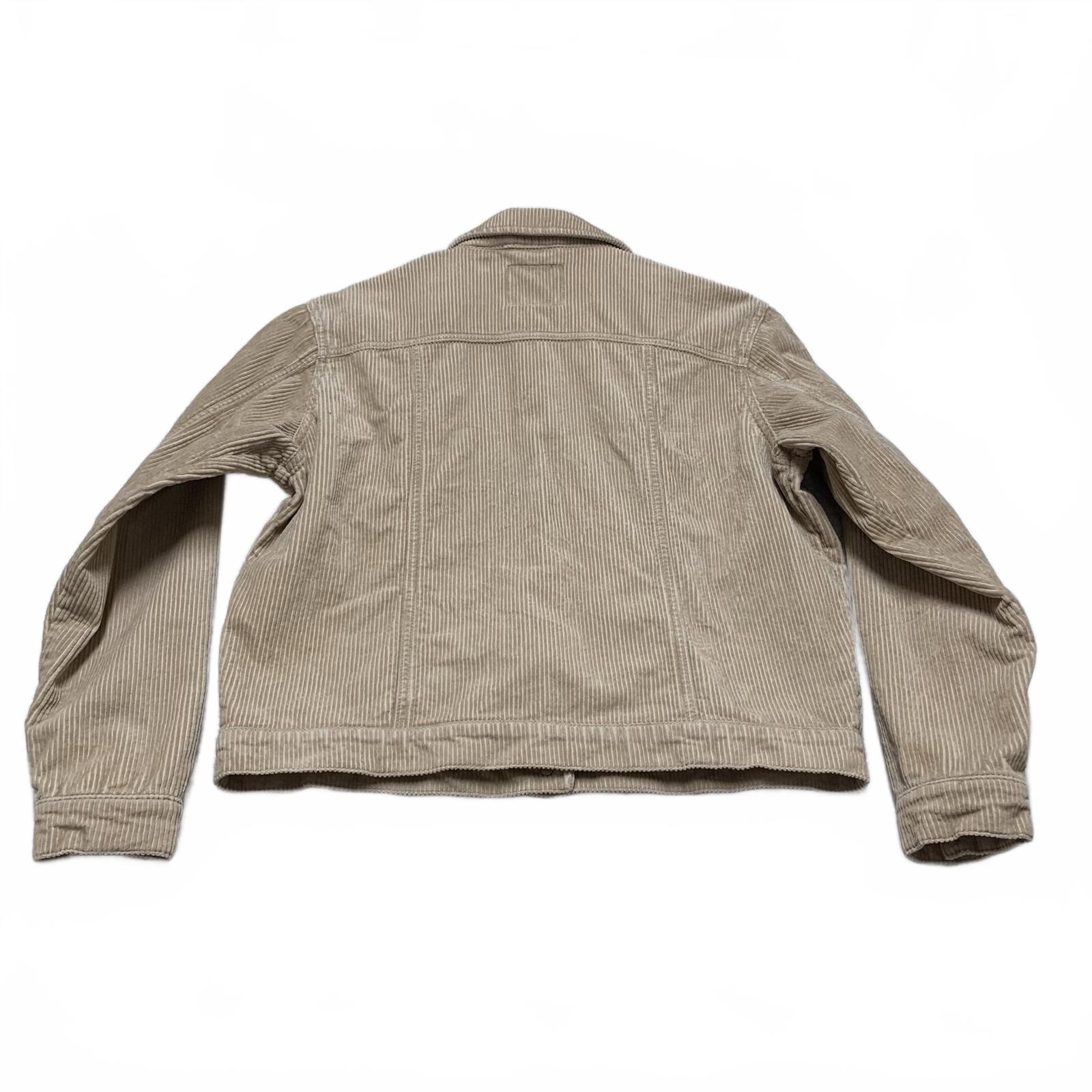 Jacqueline de Yong Women's Sz L/XL  42 Beige Corduroy Cropped Jacket