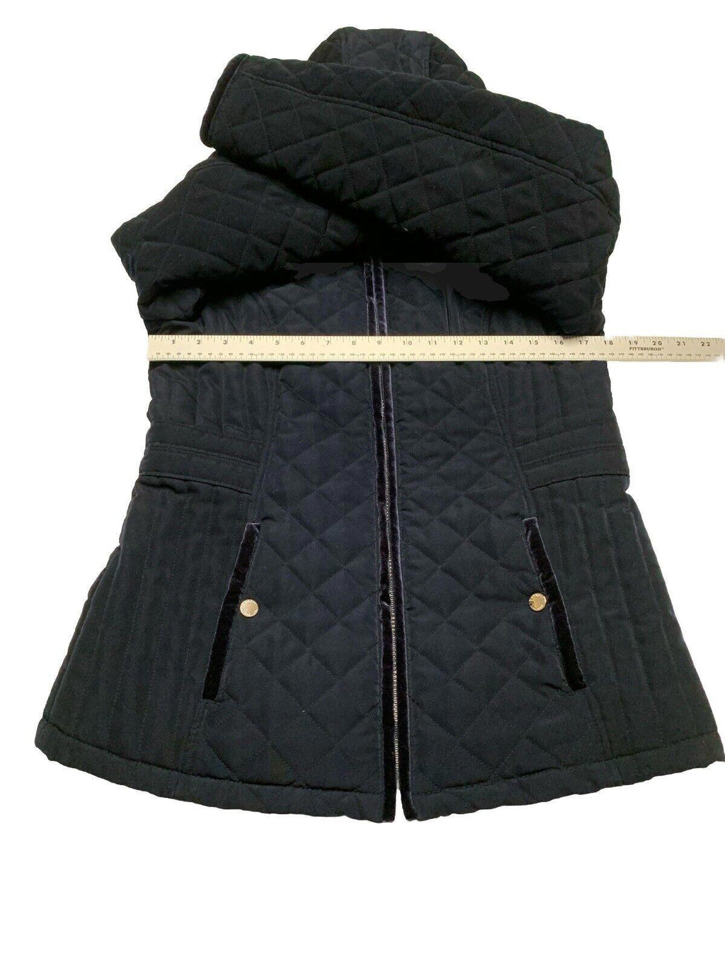 Laundry by Shelli Segal Women’s Size Small Navy Blue Hooded Coat Jacket Zipper