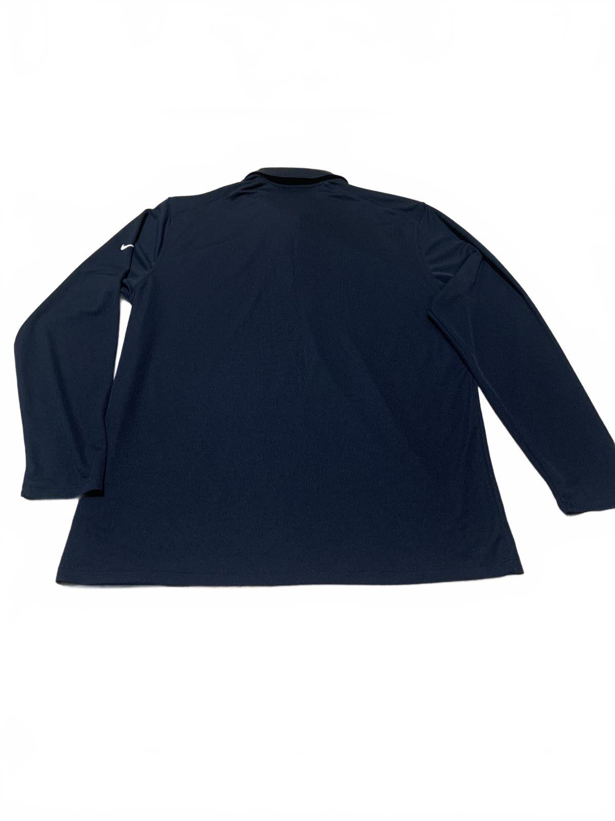 Nike Men's Size L Navy Blue Long Sleeve Polo Shirt PSEG Corporate Logo
