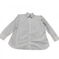 Banana Republic Men's Size XL Slim Fit White Blue Striped Button-Up Shirt