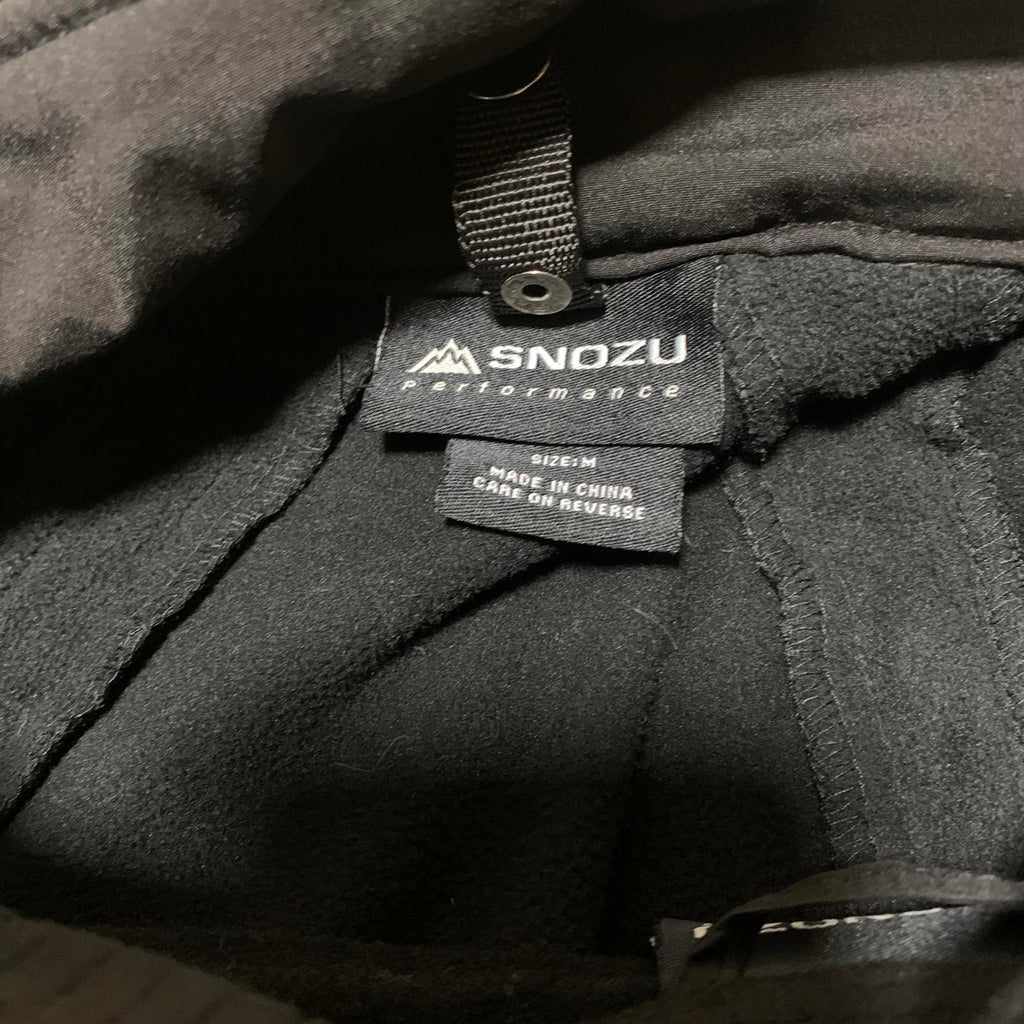 Snozu Performance Men's Size M Black Utility Jacket Hooded Coat Zip 4 Pockets