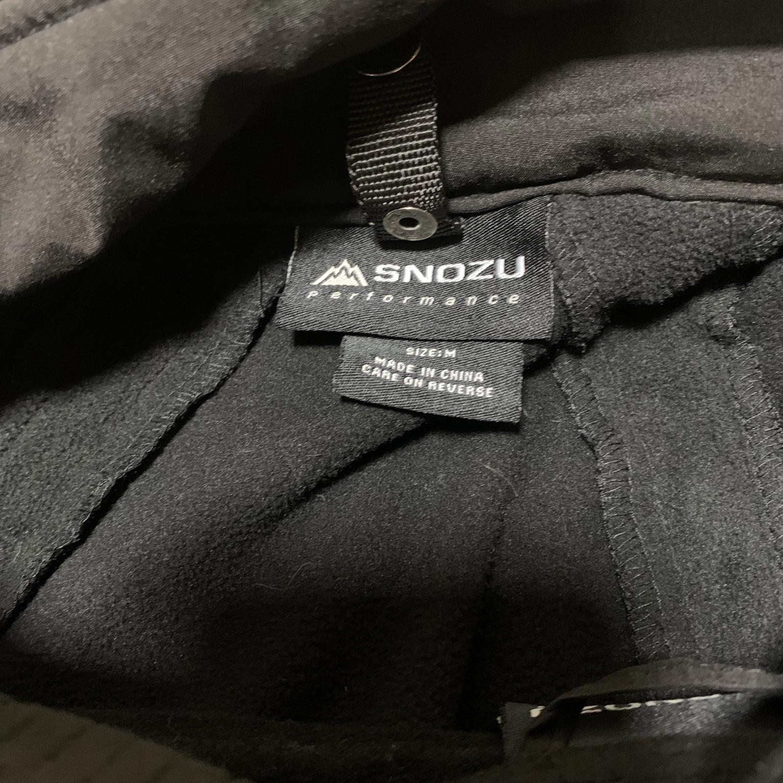 Snozu Performance Men's Size M Black Utility Jacket Hooded Coat Zip 4 Pockets