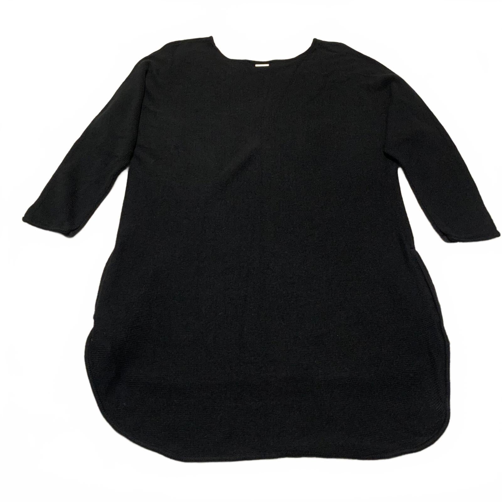 Michael Kors Women's Black Plus Size 1X  Knit Top Tunic Sweater High Low Hem