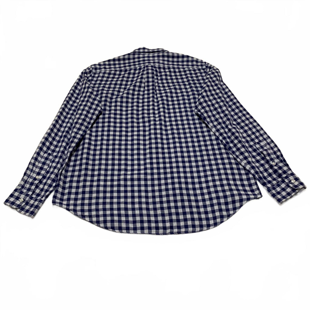 Ralph Lauren Men's Shirt Size L  Blue White Checkered Casual Button Long Sleeve