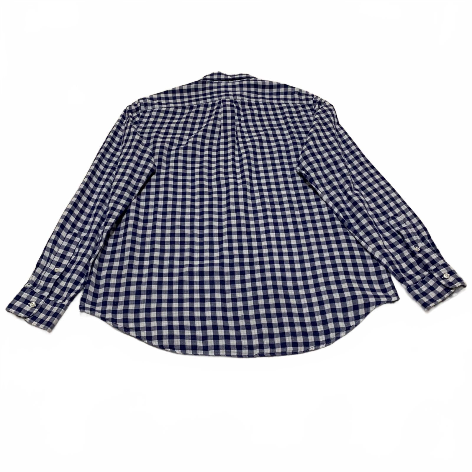 Ralph Lauren Men's Shirt Size L  Blue White Checkered Casual Button Long Sleeve