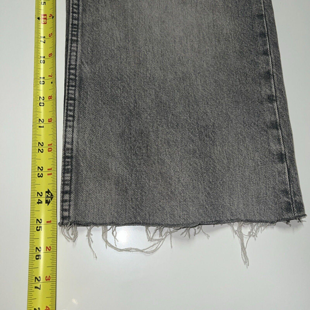 Zara Jeans Women's Size 6  Denim Gray  Cropped Frayed Edge