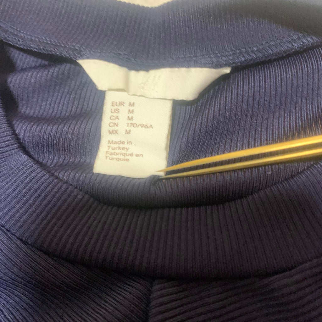H&M Womens Size Medium Navy Blue Mid-Length Dress Half Sleeves