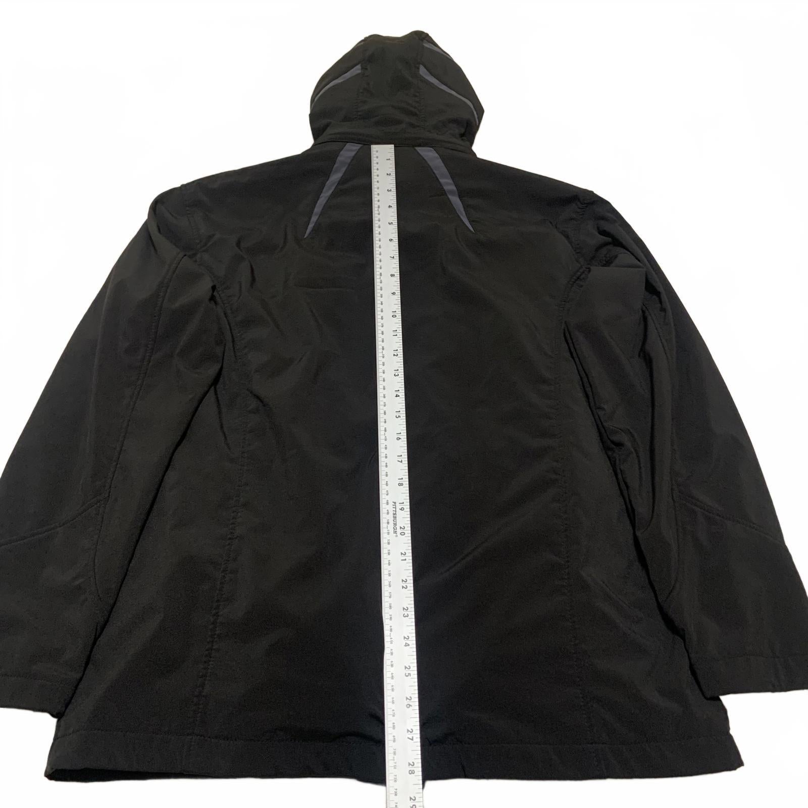 Snozu Performance Men's Size M Black Utility Jacket Hooded Coat Zip 4 Pockets