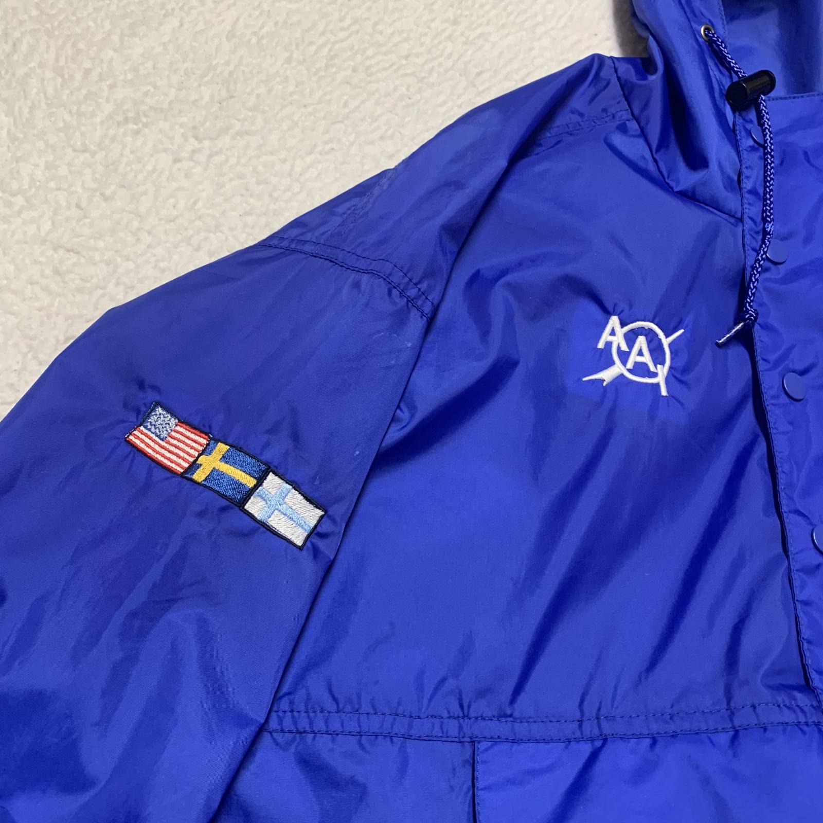 Tri Mountain Men's Blue Pullover L Rain Jacket Packable