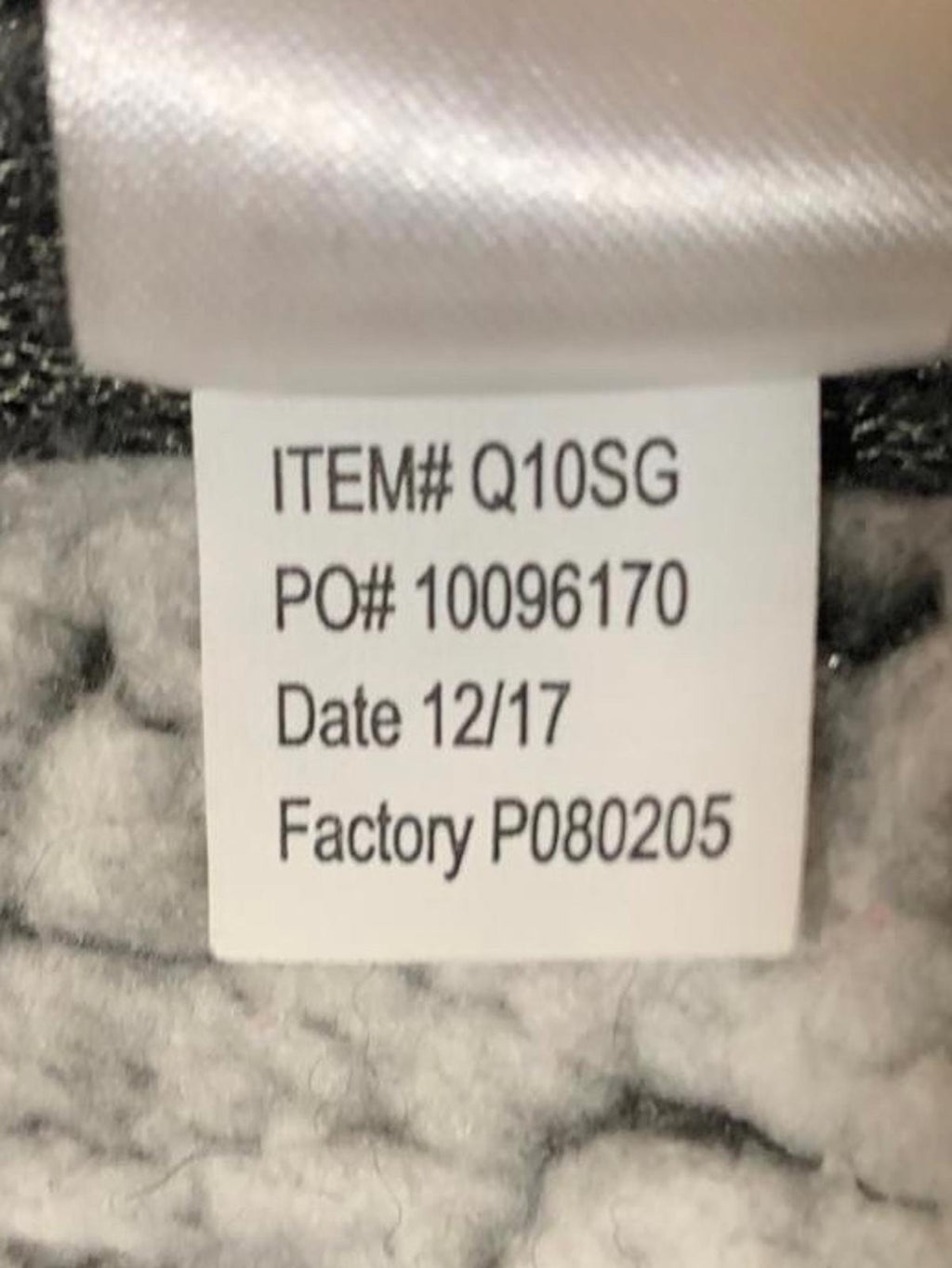 Boxercraft Men's Size M Gray Sherpa Fleece Quarter-Zip Pullover Jacket