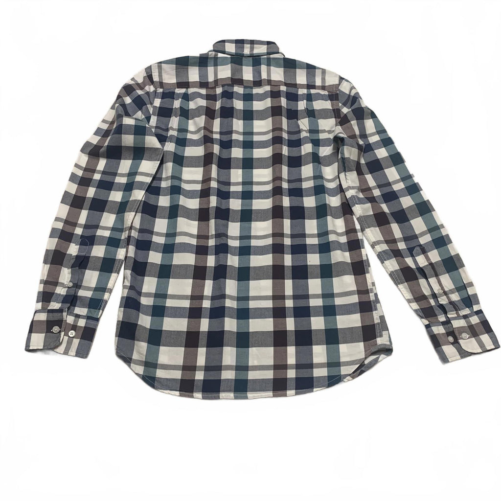 Hawker Rye Mens Size Small Blue Green Slim Fit Plaid Shirt