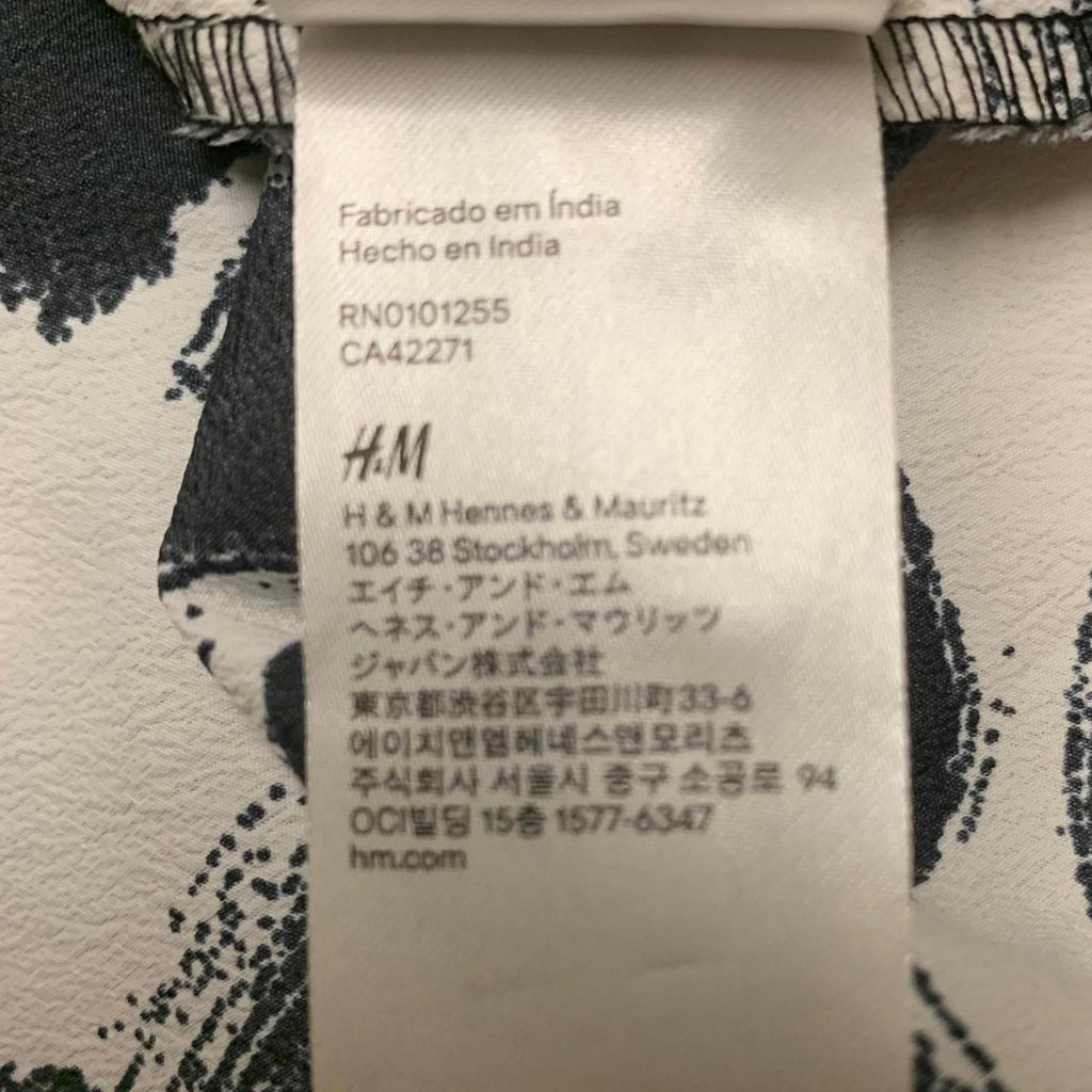 H&M Womens Size 8 Black White Abstract Print Women's Tank Top