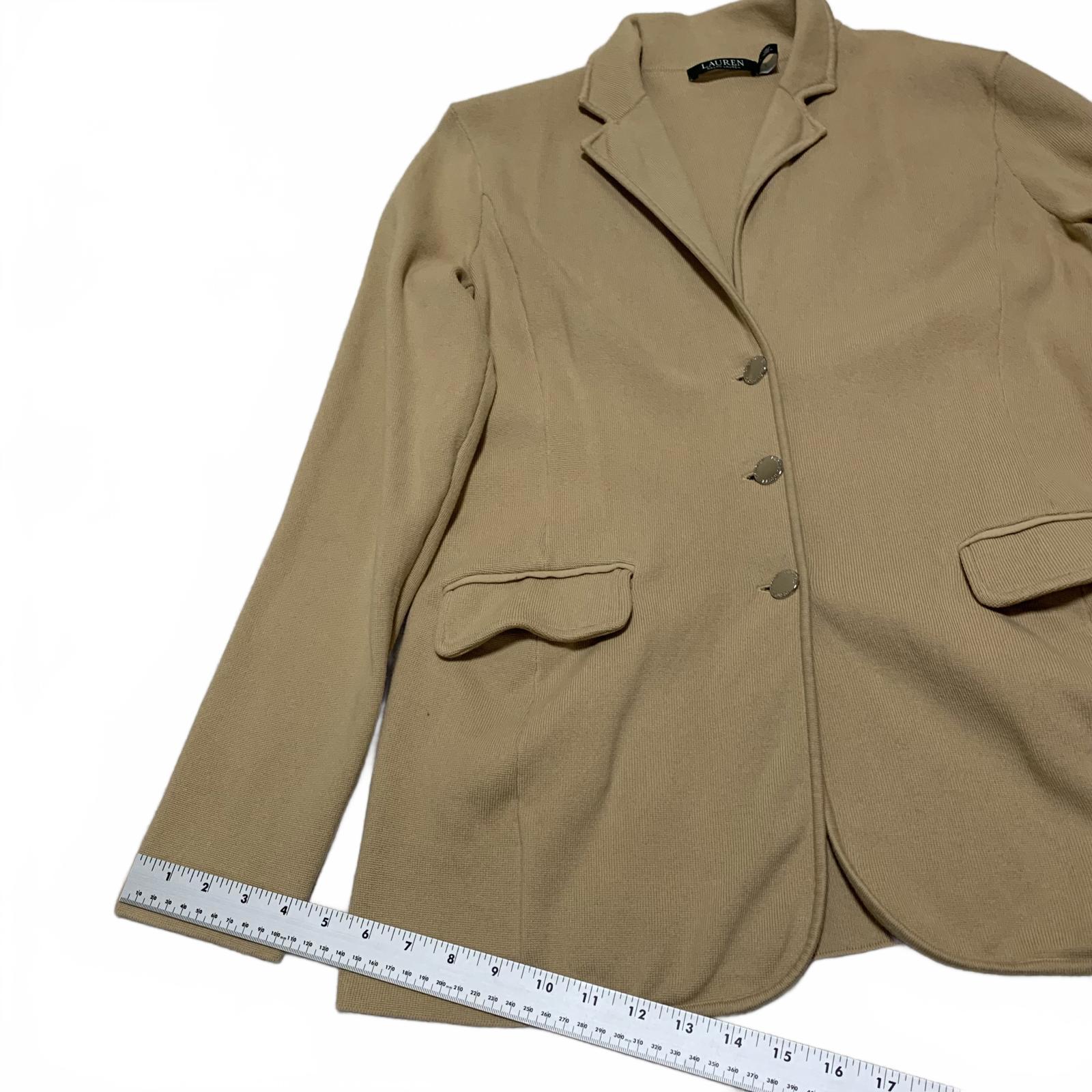 Lauren Ralph Lauren Women's Size XL Beige Blazer Jacket  Modern Lightweight
